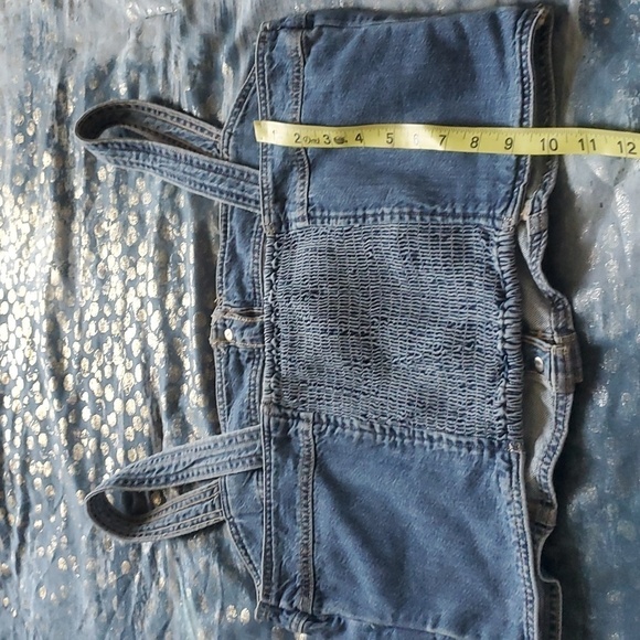 Women's Levi's Button Strap Denim Top 100% Cotton Size L - Picture 6 of 6